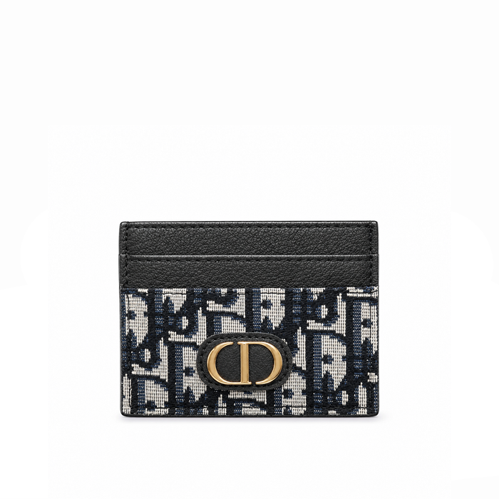 Tarjetero Oblique Emblem – Navy Ivory Gold