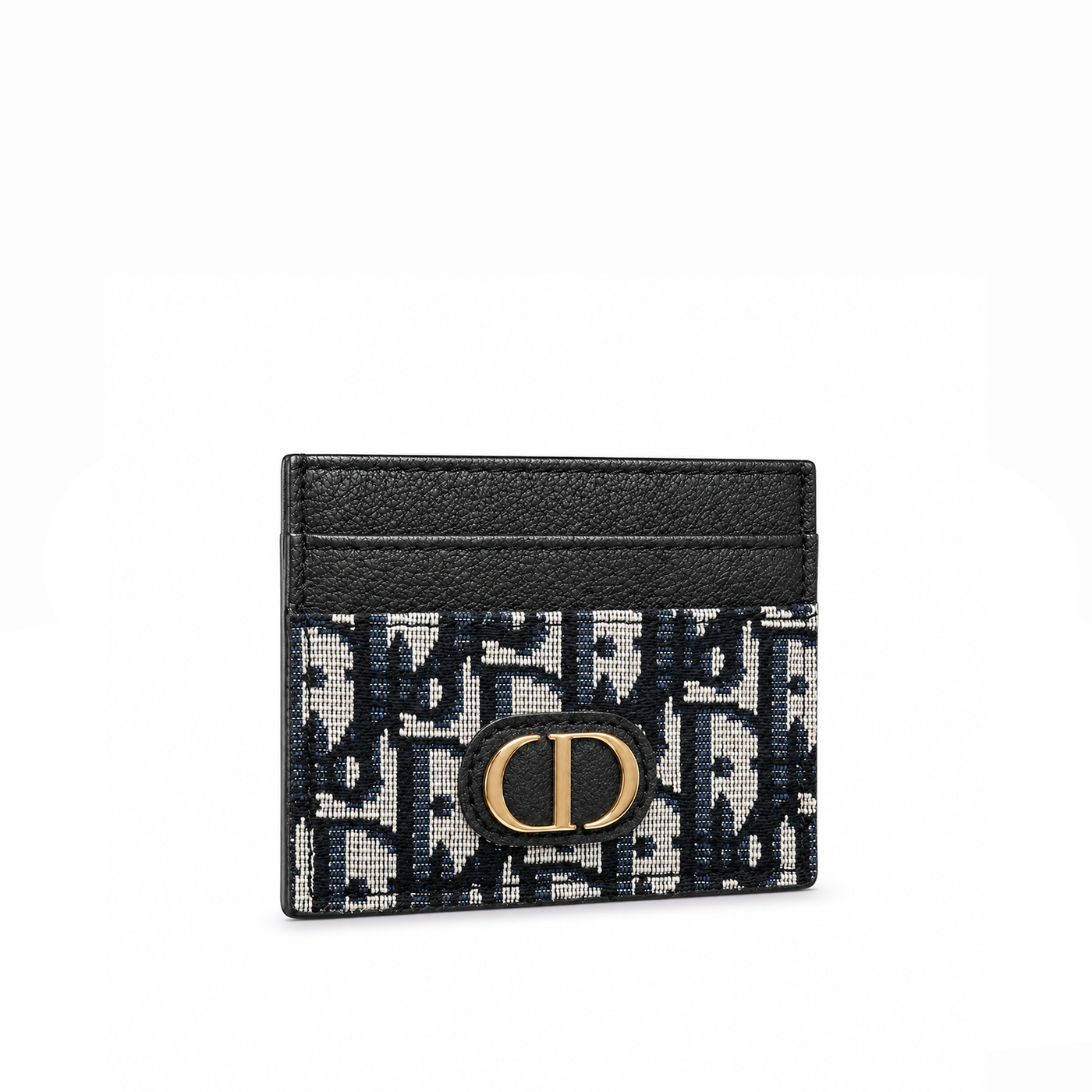 Tarjetero Oblique Emblem – Navy Ivory Gold