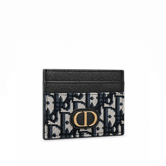 Tarjetero Oblique Emblem – Navy Ivory Gold