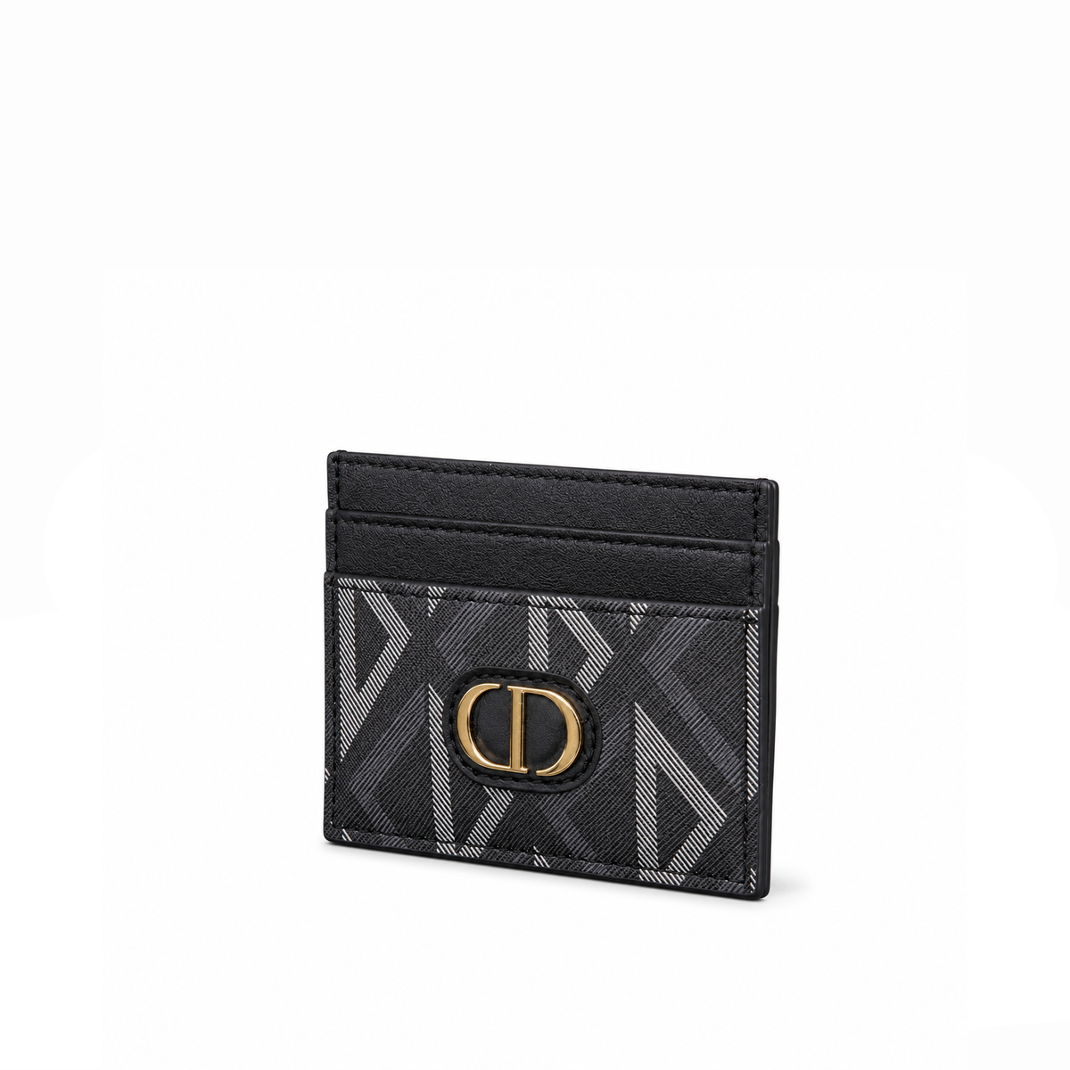 Tarjetero Pattern Emblem – Black Gold