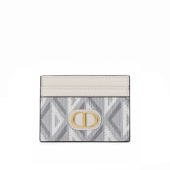 Tarjetero Pattern Emblem – Ivory Silver Gold