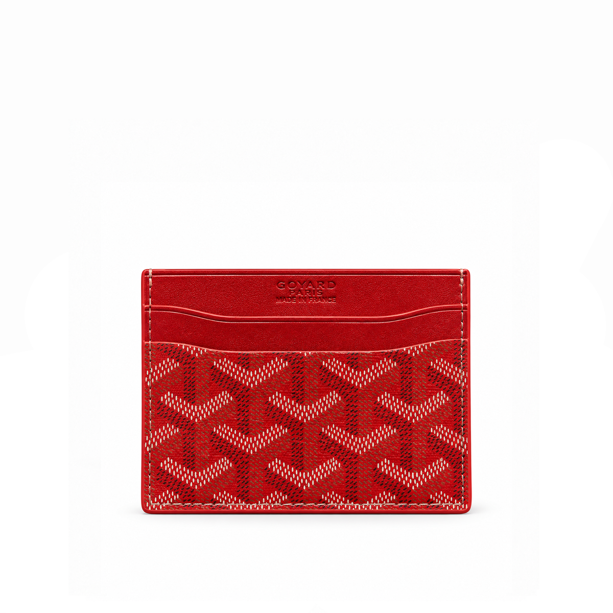 Tarjetero Signature Monogram – Cherry Red