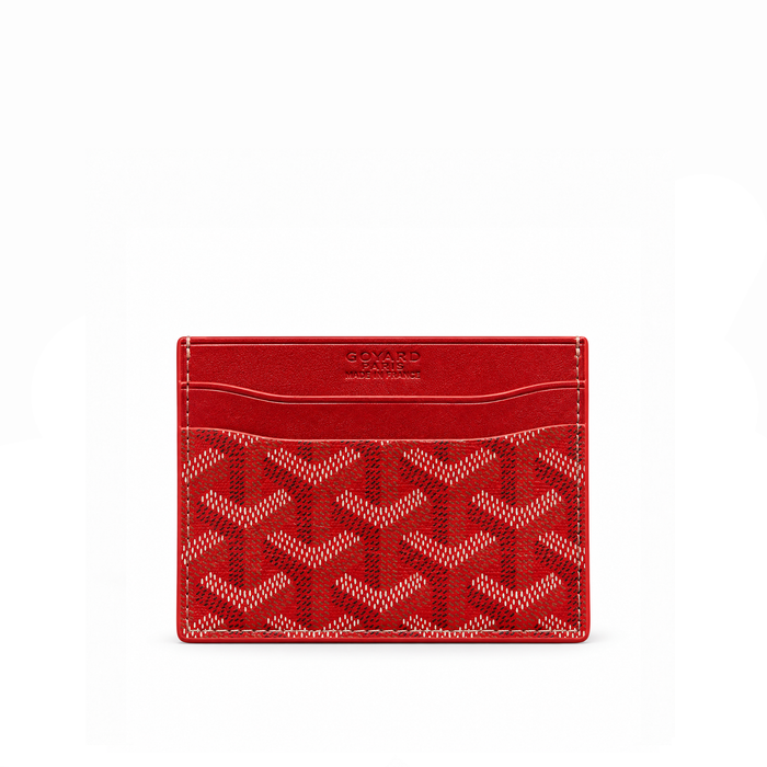 Tarjetero Signature Monogram – Cherry Red