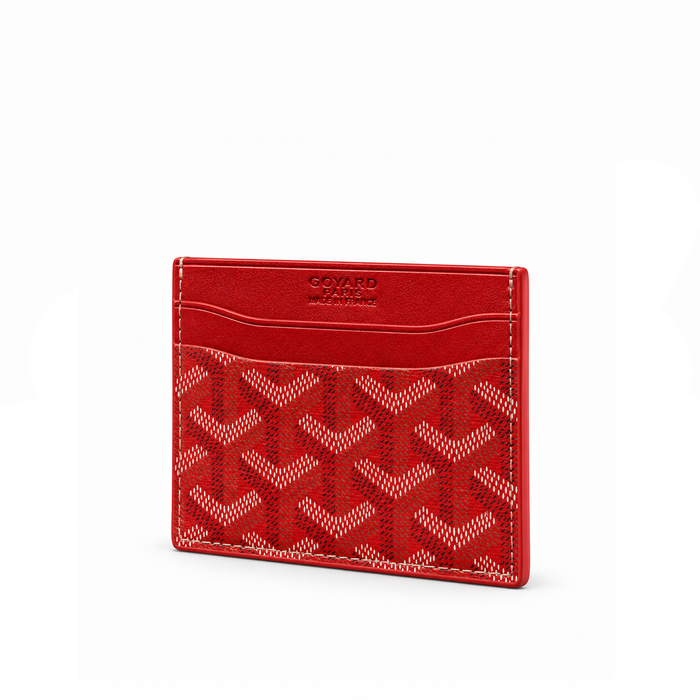 Tarjetero Signature Monogram – Cherry Red
