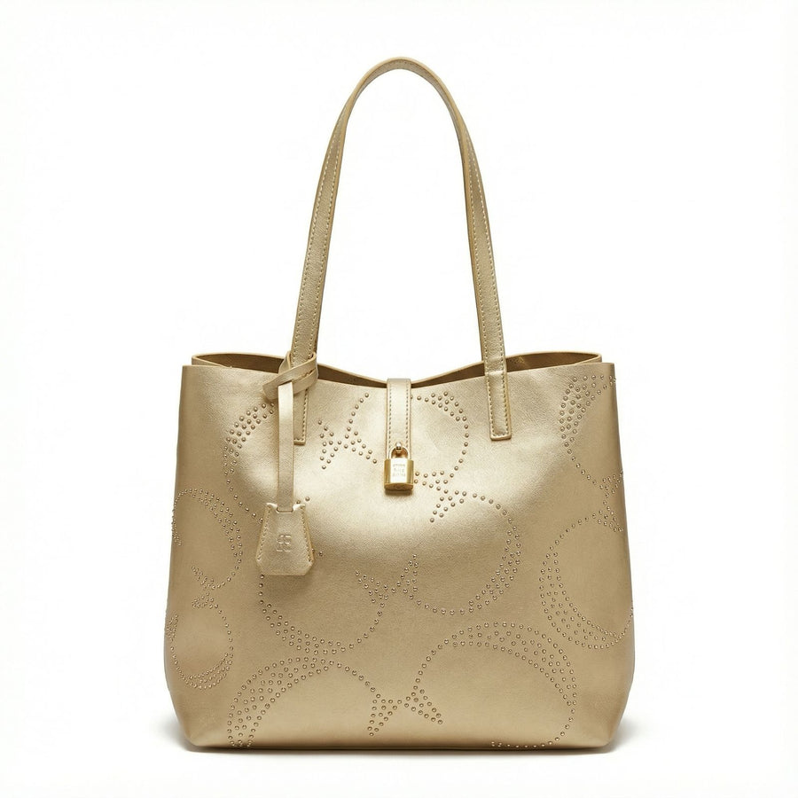 CH Metallic Tote – Gold Studded Edition