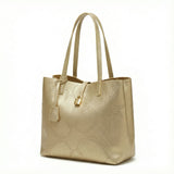 Bolso Tote Studded Lock – Champagne Gold